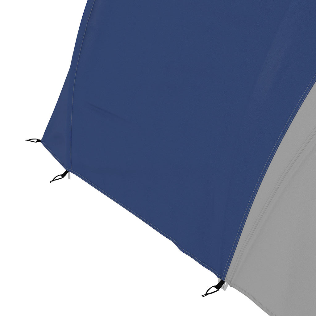 Outsunny Familien-Campingzelt für 3-4 Personen, wasserdicht, leicht, belüftet, einfach aufzubauen, Maße 390L x 315B x 188H cm