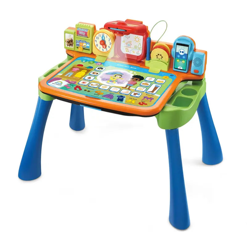 VTech 5-in-1 Interactive Learning Desk with Projector & Music Player for Toddlers