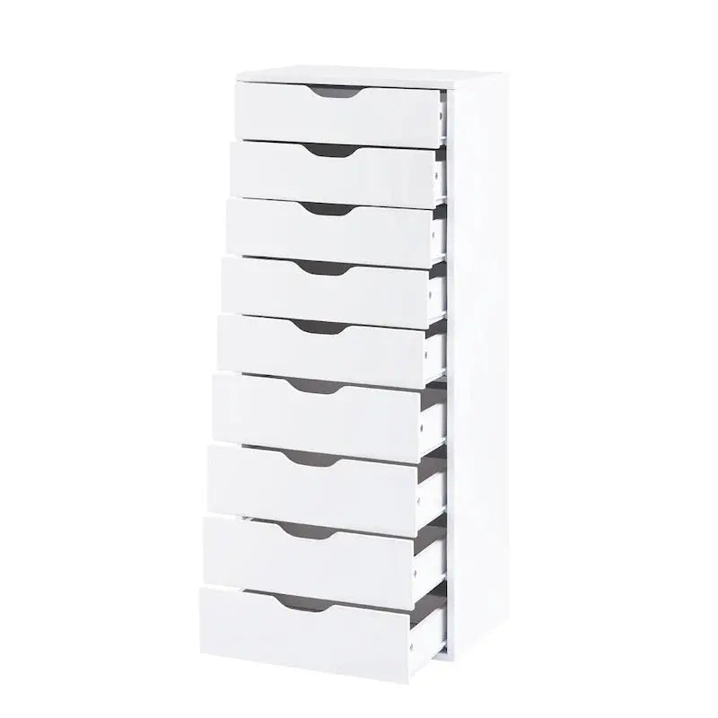 Wooden Lateral File Cabinet – Mobile Office Storage Unit with Locking Drawers