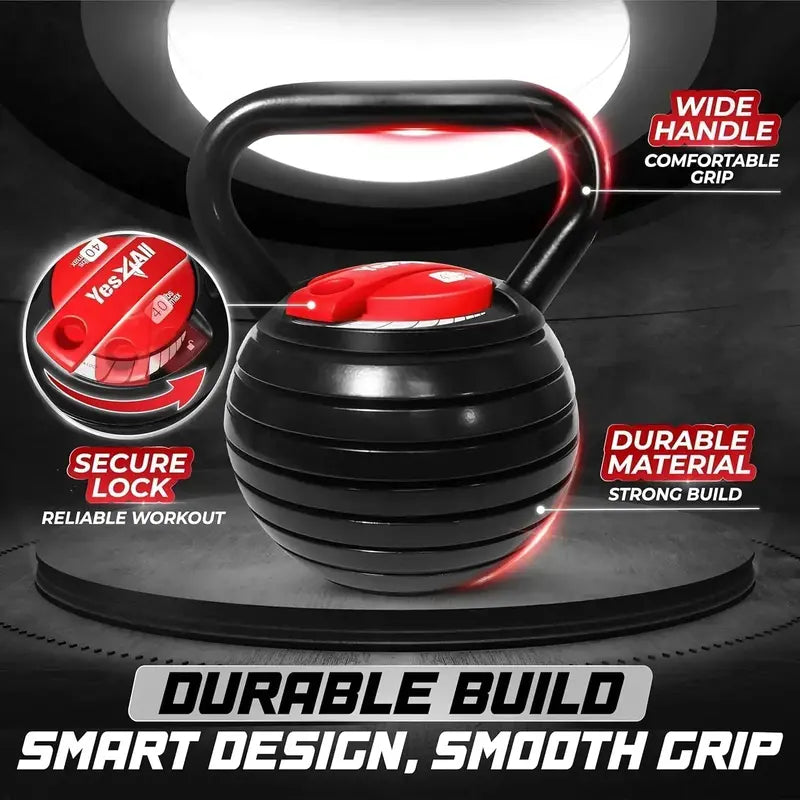 Yes4All Adjustable Kettlebell Handle – Convertible Weight System with Grip Options