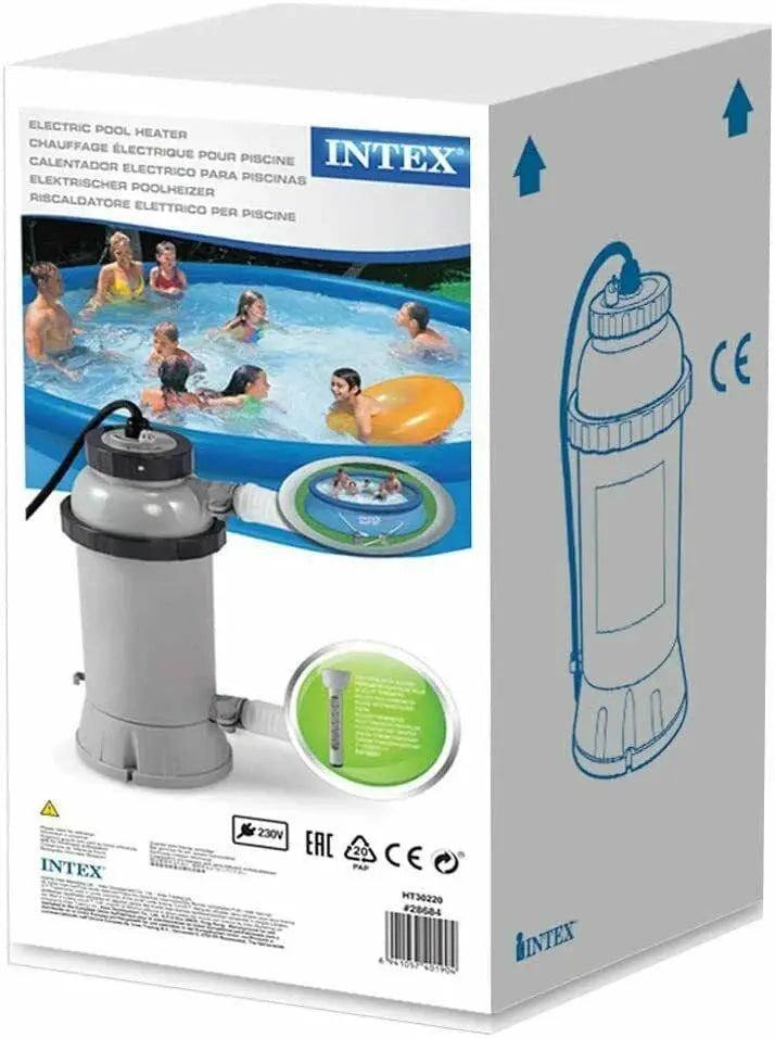 Intex 3000W Electric Pool Heater for Above-Ground Pools – Auto Shut-Off Safety & 179 7/8″ Max Diameter Compatibility