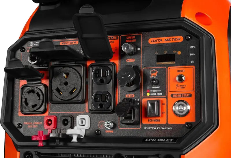 WEN 6800W Dual-Fuel Inverter Generator – RV-Ready with CO Detection Safety System