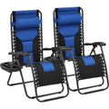 Yaheetech Twin Pack Outdoor Zero Gravity Lounge Chairs – 26-Inch Padded Patio & Camping Seating