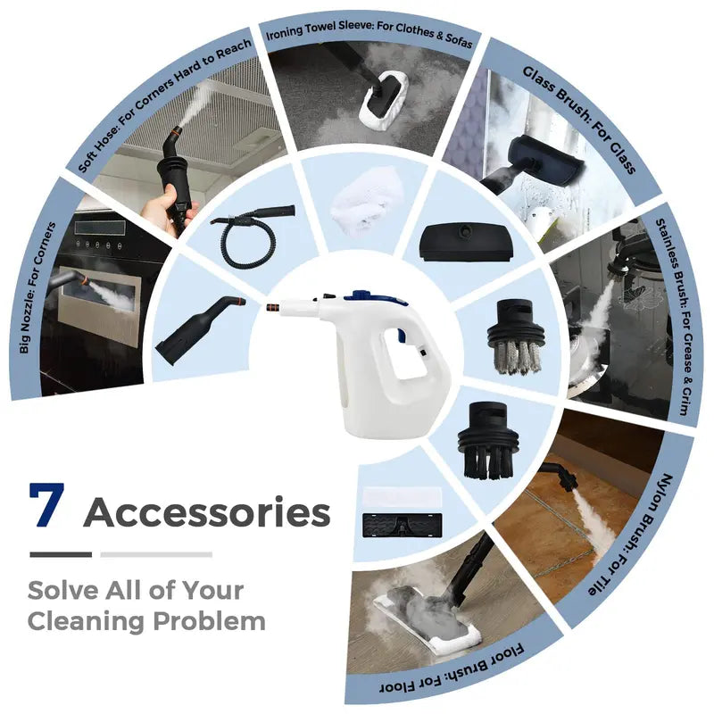 Versatile Handheld Steam Cleaner – Compact Deep-Cleaning Device for Floors, Upholstery & More