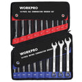 WORKPRO 20-Piece Cr-V Combination Wrench Set – Metric (6–18mm) & SAE (1/4″–3/4″) 12-Point
