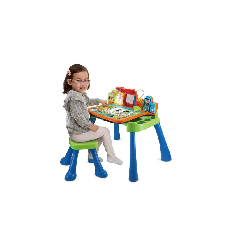 VTech 5-in-1 Interactive Learning Desk with Projector & Music Player for Toddlers