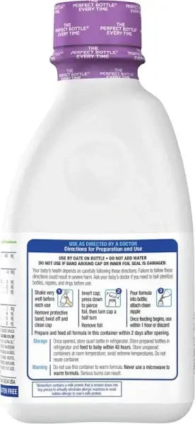 Similac Alimentum Hypoallergenic Formula for Allergies & Colic – 1 Qt Bottle