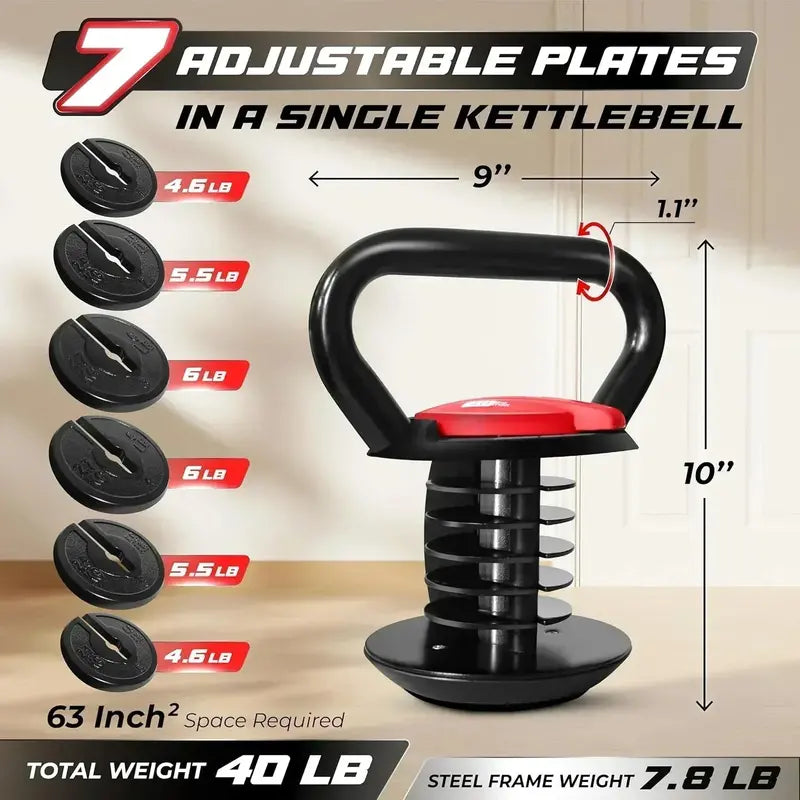 Yes4All Adjustable Kettlebell Handle – Convertible Weight System with Grip Options