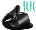 Reverse-Air Hair Dryer with Integrated Hair Clips – Sleek Black Design