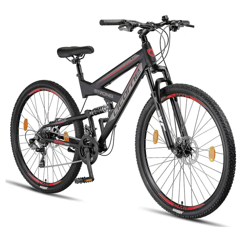 Licorne Bike Strong 2D Premium Hardtail Mountain Bike – Aluminum Frame, 21-Speed Drivetrain