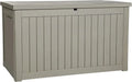 YITAHOME 230-Gallon XXL Outdoor Storage Deck Box, Lockable Resin, Grayish-White, for Patio Furniture & Garden Tools