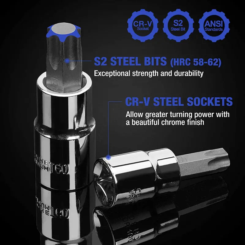 WORKPRO Torx Bit Socket Set – 13-Piece Hand-Use Only Precision Driver Kit